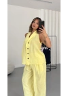 Flavia Yakalı Takım - Sarı