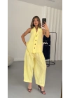 Flavia Yakalı Takım - Sarı