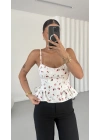 Floral Askılı Crop