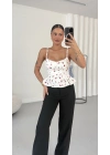 Floral Askılı Crop