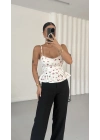 Floral Askılı Crop