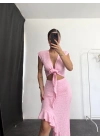 Freya Fırfırlı Takım - Pembe