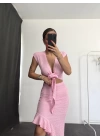 Freya Fırfırlı Takım - Pembe