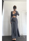 Gianna Toka Detay Takım - Antrasit