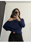 Gina Yarasa Kol Bluz - Lacivert