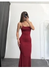 Gusto Elbise -Bordo