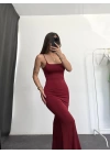 Gusto Elbise -Bordo