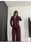 Hanna Hırka Takım - Bordo