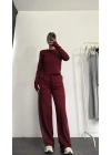 Hanna Taşlı Takım - Bordo