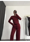 Hanna Taşlı Takım - Bordo
