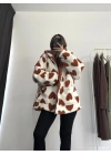 Heart Peluş Mont - Kahve