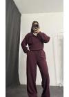 Hilda Polo Yaka Takım - Bordo