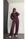 Hilda Polo Yaka Takım - Bordo