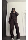 Hilda Polo Yaka Takım - Kahve