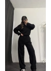 Hilda Polo Yaka Takım - Siyah