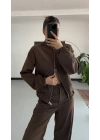 Iina Gabardin Takım - Kahve