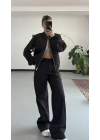 Iina Gabardin Takım - Siyah