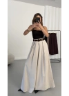 Jane Kemerli Pantolon - Bej