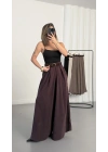 Jane Kemerli Pantolon - Bordo