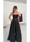 Jane Kemerli Pantolon - Siyah
