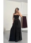 Jane Kemerli Pantolon - Siyah