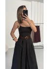 Jane Kemerli Pantolon - Siyah