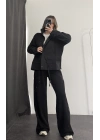 Janet Fermuarlı Ceket Takım - Siyah