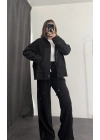 Janet Fermuarlı Ceket Takım - Siyah