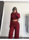 Janna Büzgülü Takım - Bordo