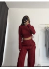 Janna Büzgülü Takım - Bordo