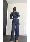 Janna Büzgülü Takım - Lacivert