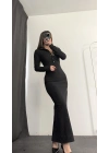 Jemma Çıtçıtlı Elbise - Siyah