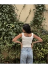 Jenn Crop- Beyaz