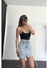 Jenn Kot Etek-Açık Kot