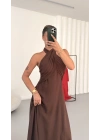 Jessica Salaş Elbise - Kahve