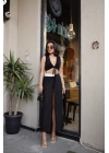 Jessie Kruvaze Crop - Siyah