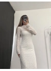 Joselina Dantel Elbise - Beyaz