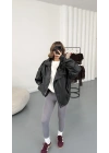 Kai Dik Yaka Oversize Deri Ceket