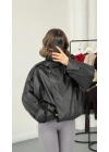 Kai Dik Yaka Oversize Deri Ceket