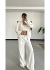 Kapitone 3lü Takım - Beyaz