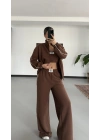 Kapitone 3lü Takım - Kahve