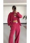 Kapitone 3lü Takım - Pembe