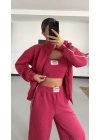 Kapitone 3lü Takım - Pembe