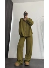 Kapüşonlu Tunik Takım - Yağ Yeşili