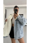Kenedy Kürklü Kot Ceket