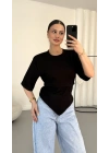 Kitty Korse Detay Bluz - Siyah