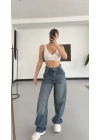 Kylie Barrel Fit Jean - Tintli