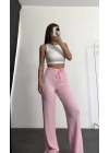 Lala Bürümcük Pantolon - Pembe