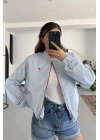 Lalia Çizgili Ceket - Mavi