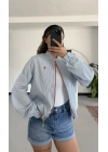 Lalia Çizgili Ceket - Mavi